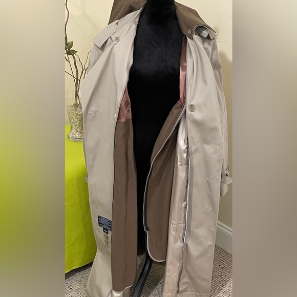 Men dressed overcoat removal lining removable felt collar with belt - Picture 2 of 6